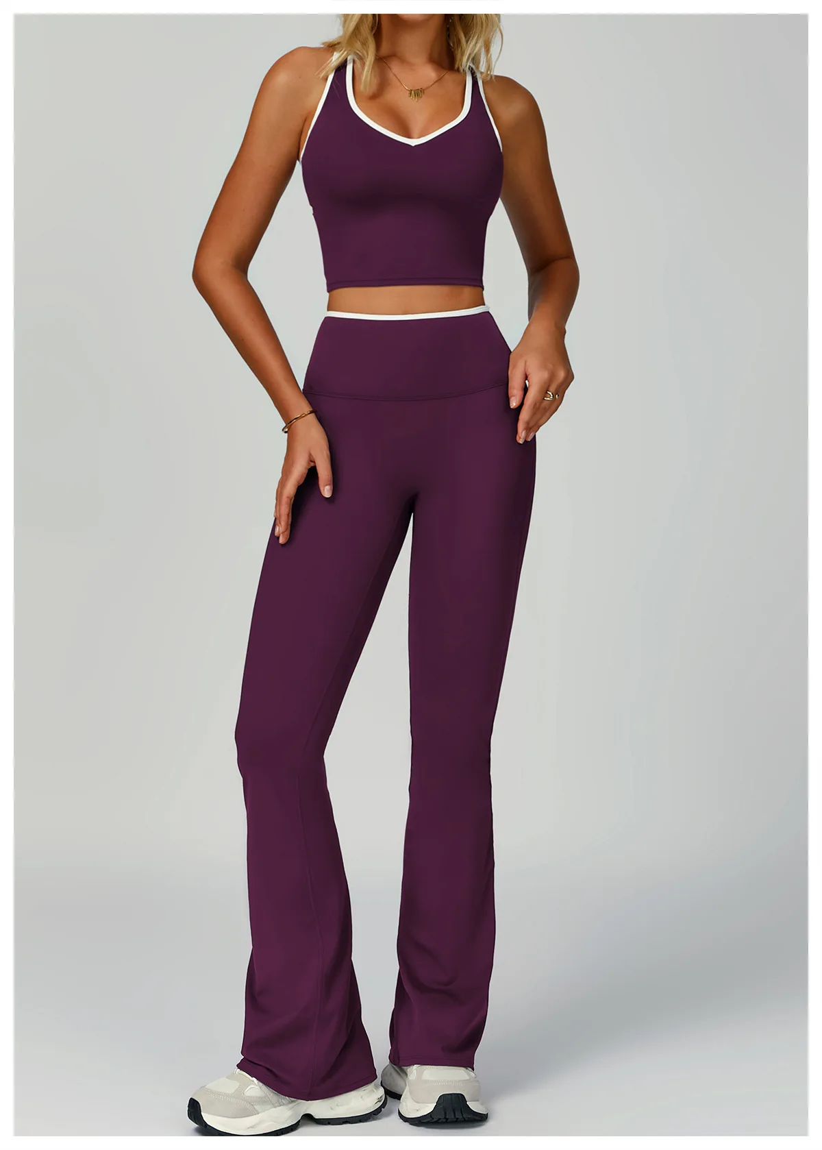Gym Tracksuit Yoga Set 2 Pieces Workout Outfits Fitness Sportswear High Waist Leggings Sports Bra Athletic Wear Women Clothes