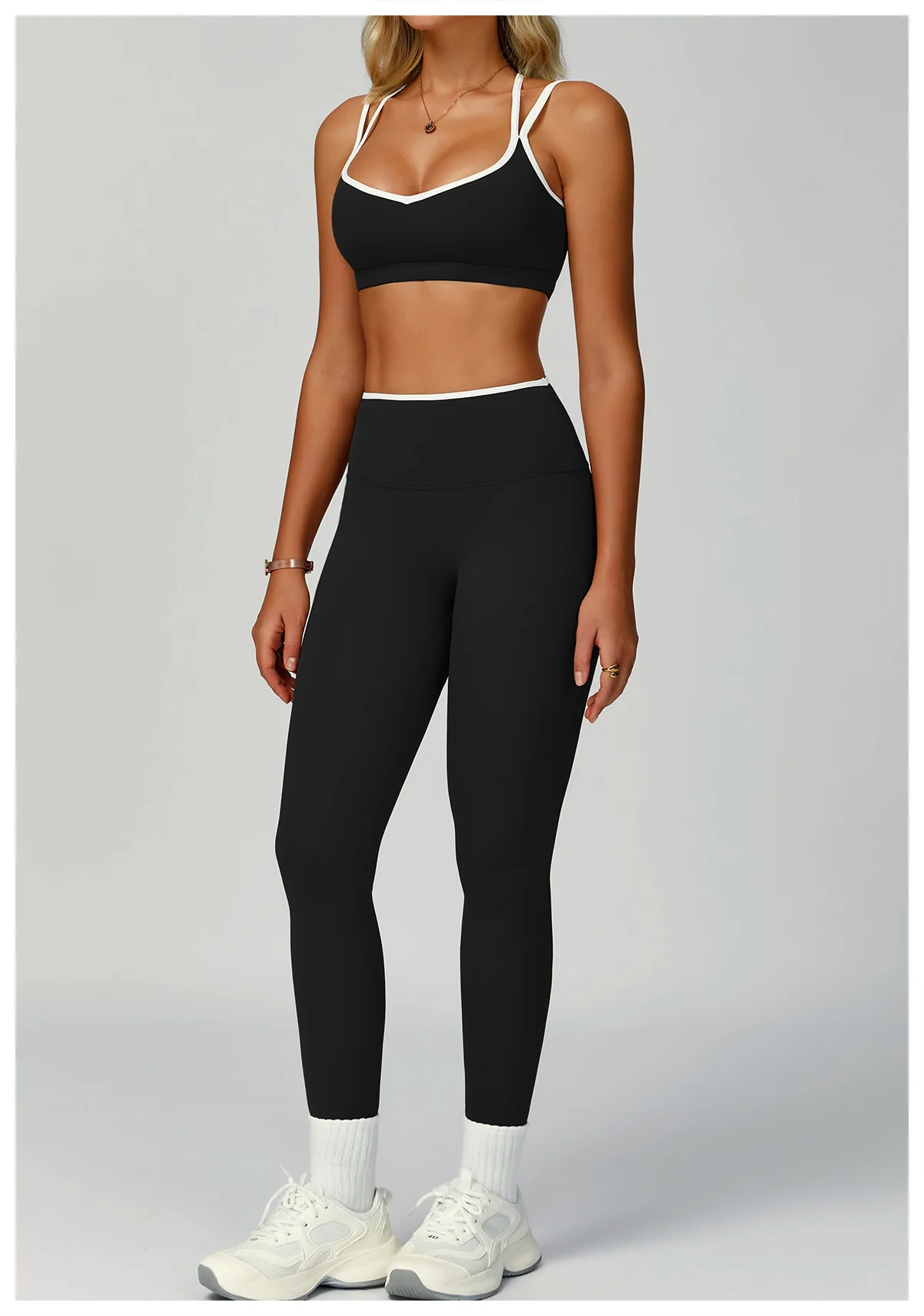 Gym Tracksuit Yoga Set 2 Pieces Workout Outfits Fitness Sportswear High Waist Leggings Sports Bra Athletic Wear Women Clothes