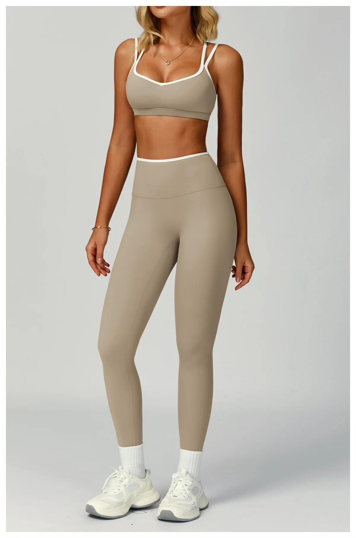Gym Tracksuit Yoga Set 2 Pieces Workout Outfits Fitness Sportswear High Waist Leggings Sports Bra Athletic Wear Women Clothes