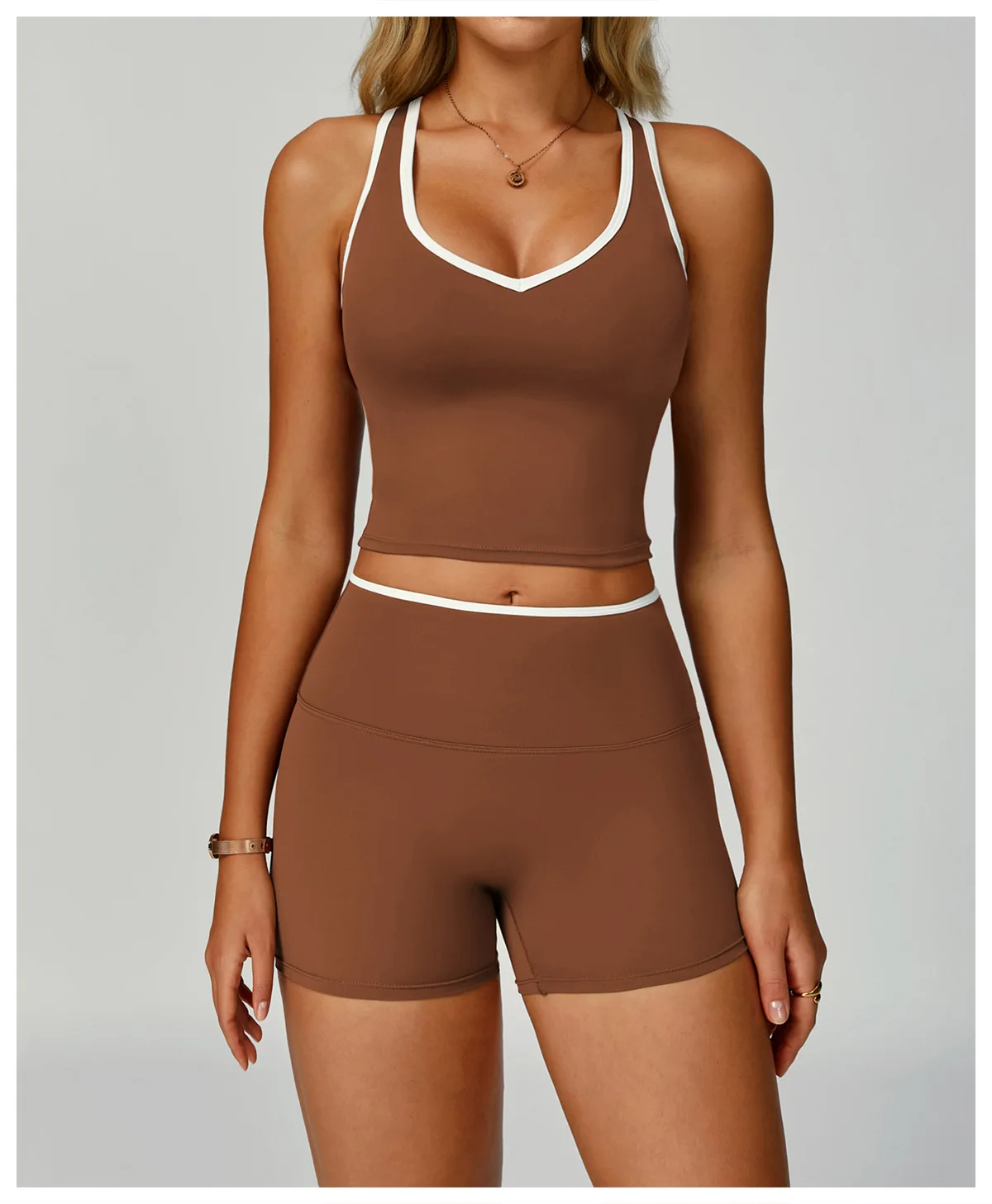 Gym Tracksuit Yoga Set 2 Pieces Workout Outfits Fitness Sportswear High Waist Leggings Sports Bra Athletic Wear Women Clothes