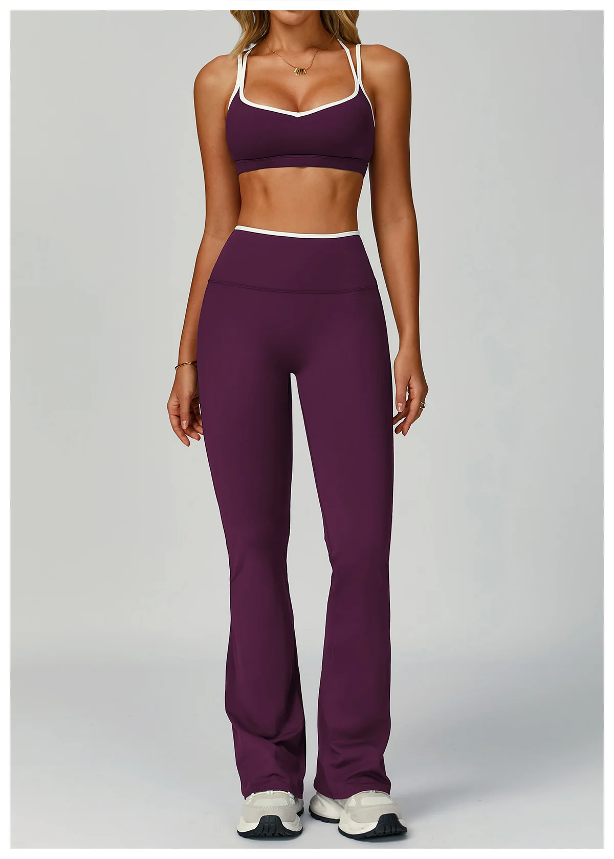 Gym Tracksuit Yoga Set 2 Pieces Workout Outfits Fitness Sportswear High Waist Leggings Sports Bra Athletic Wear Women Clothes