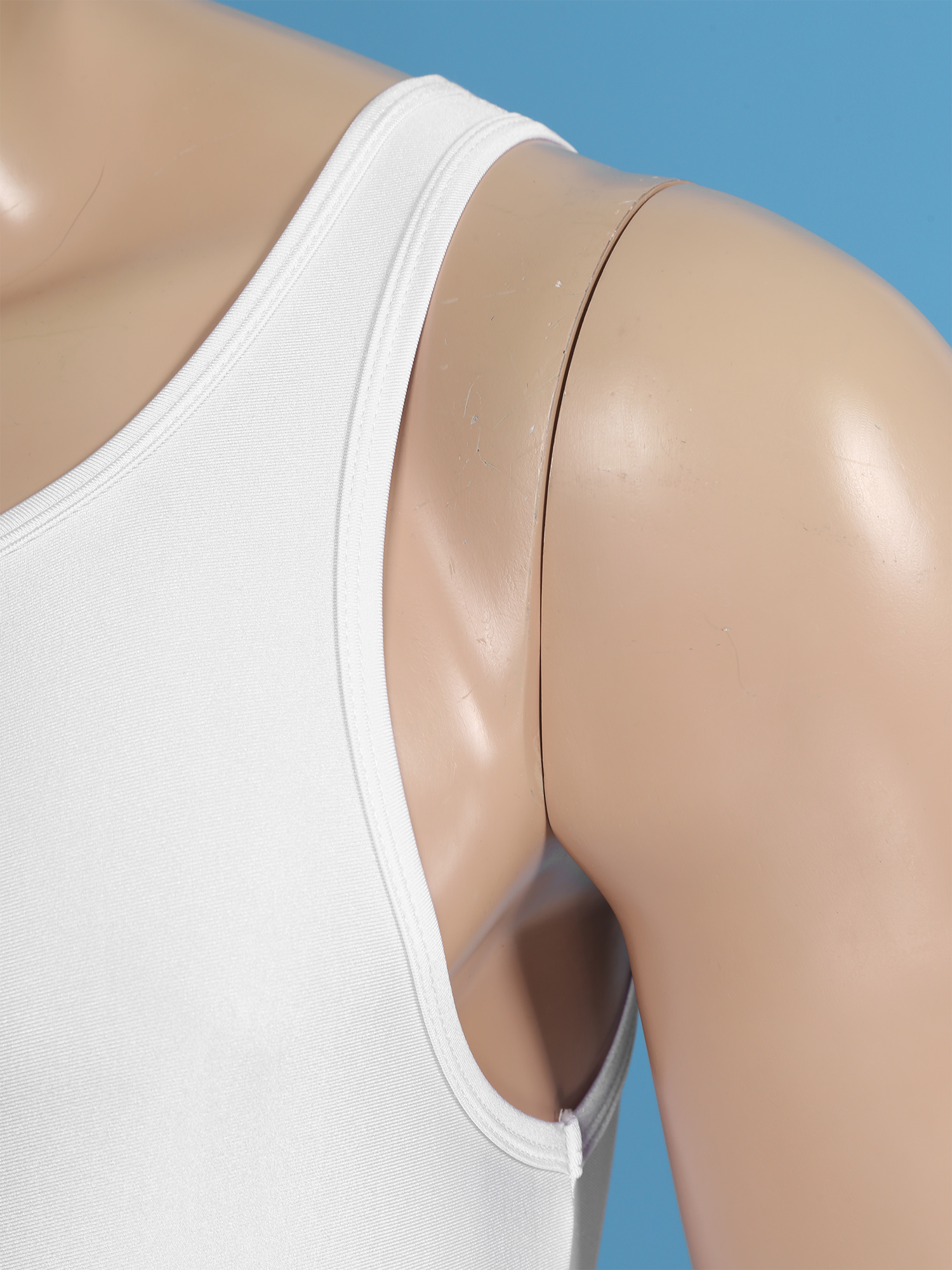 Mens Soft Bodysuit Swimsuit Swimwear Rash Guard Sleeveless Stretchy Solid Unitard Leotard for Sports Gym Dance Gymnastics Yoga