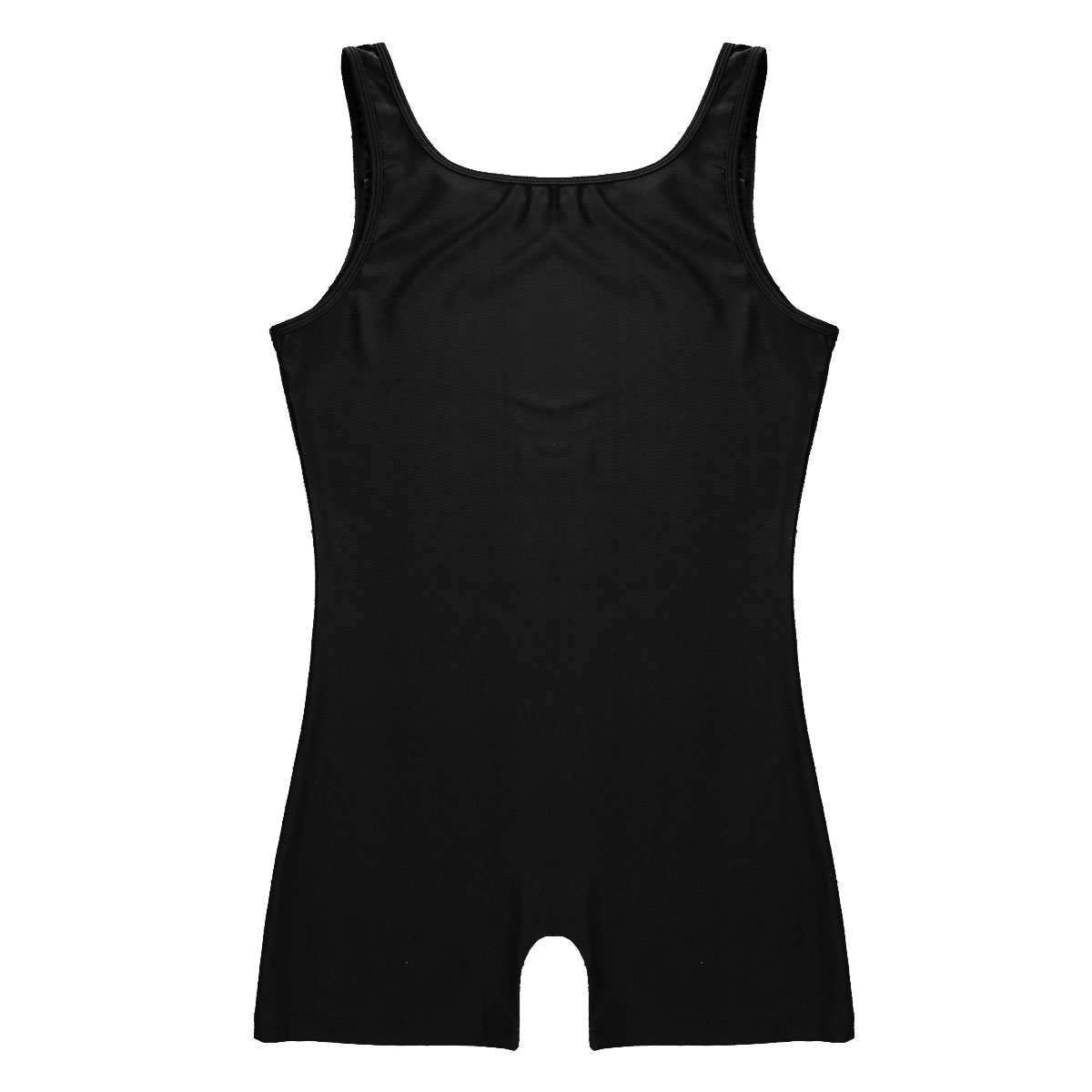 Mens Soft Bodysuit Swimsuit Swimwear Rash Guard Sleeveless Stretchy Solid Unitard Leotard for Sports Gym Dance Gymnastics Yoga