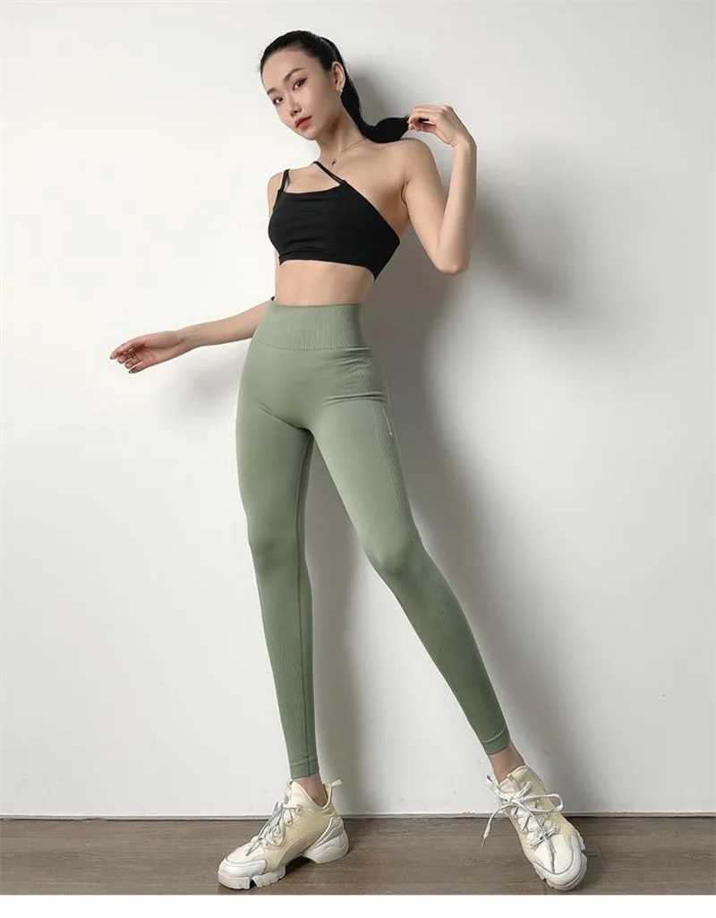 Cloud Hide Long Yoga Pants Women Fitness Sports Leggings Sexy Gym Tights Running Seamless Trousers High Waist Workout Sportswear
