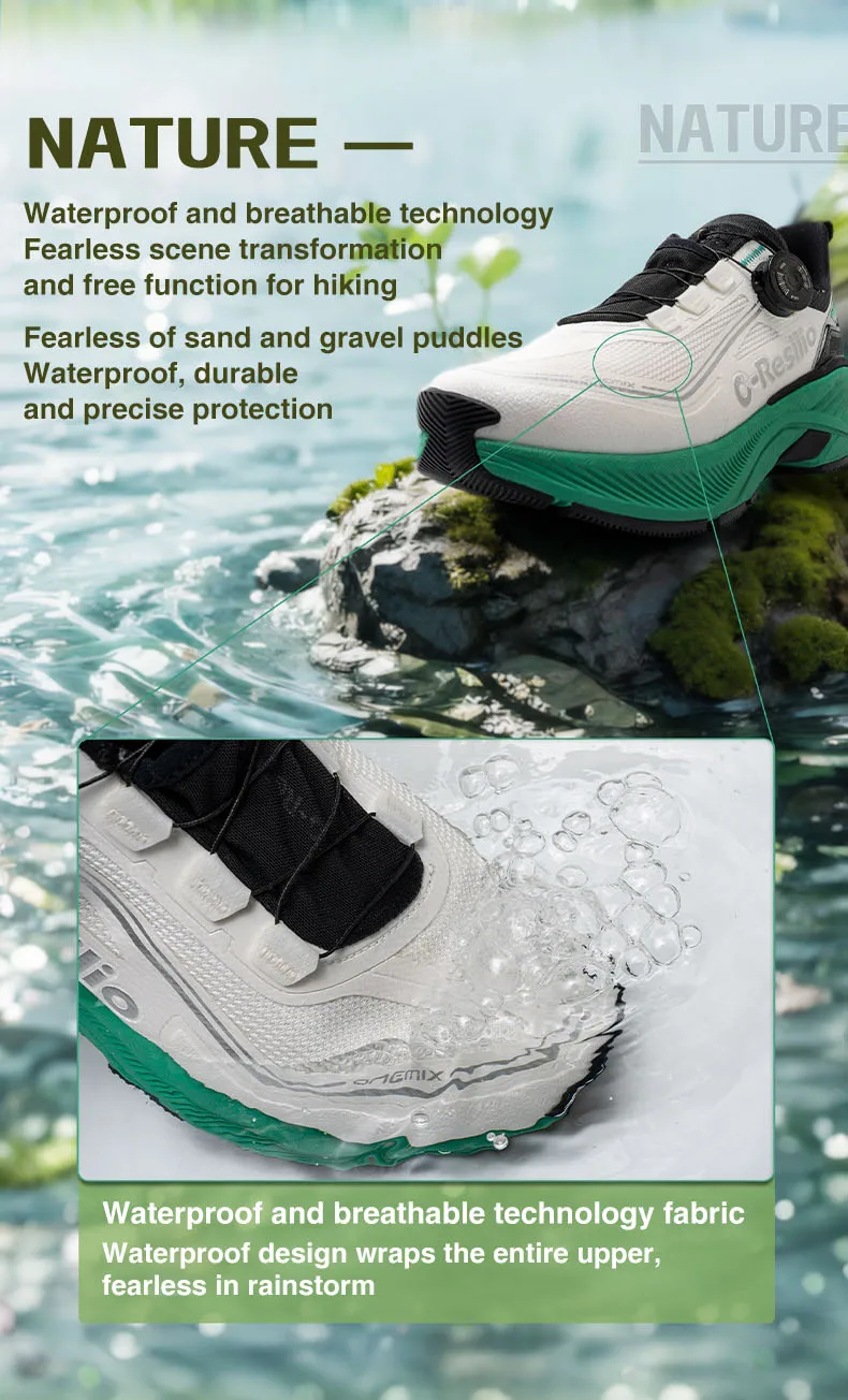 ONEMIX Outdoor Running Sneakers Men Elastic Trail Shoes Lightweight Breathable Women Sneakers Couple Casual Waterproof Shoes