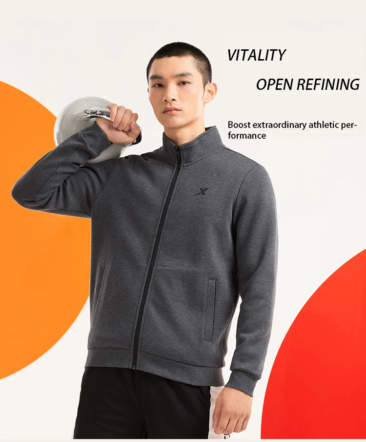 Xtep Men's Fashion Sports Sweater Loose Fashion Pullover Casual Casual Sports Shirt Comfortable 880329060047