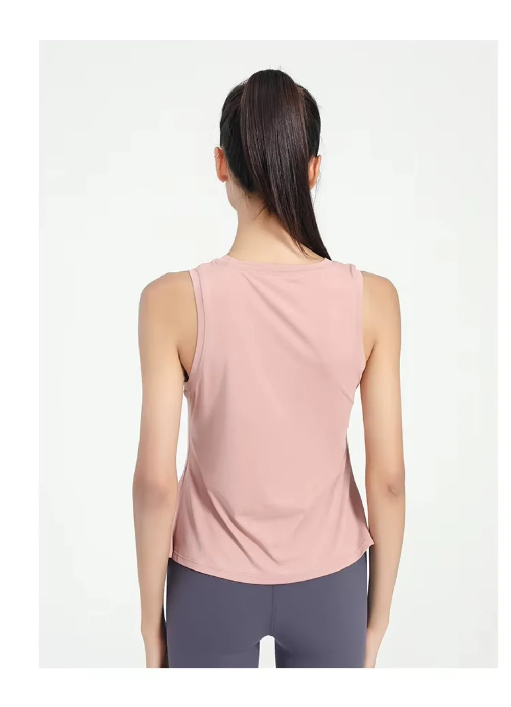 Slit Women's Sports Vest High Stretchy Yoga Pilates Cropped Vest Top for Fitness  Workout BreathableTank Top Female Sportswear