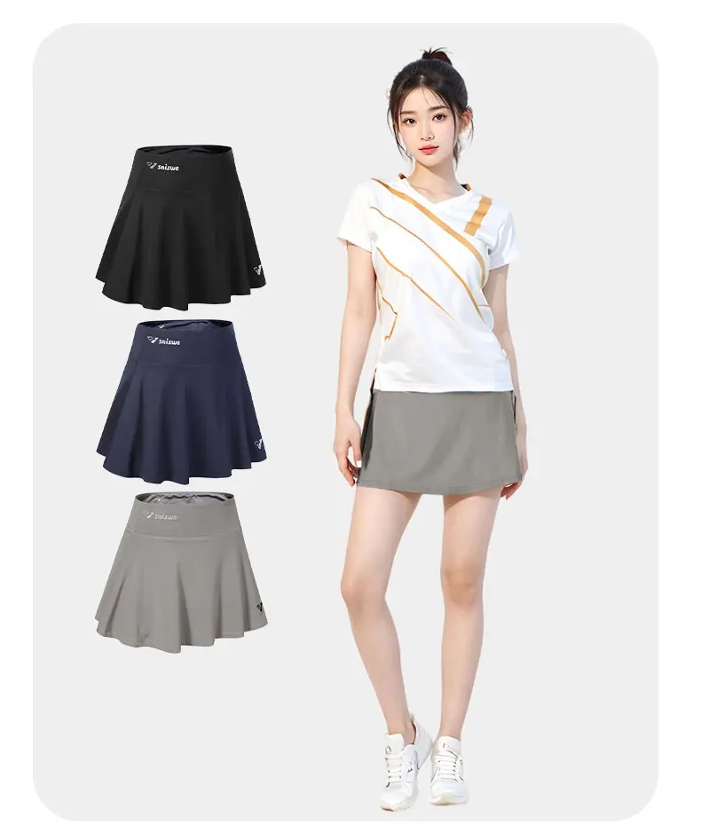 Tennis Short Skirt Casual Sport Running Shorts Skirts Summer Breathable Yoga Fitness Short Skirt Women Sports Golf Pleated Skirt
