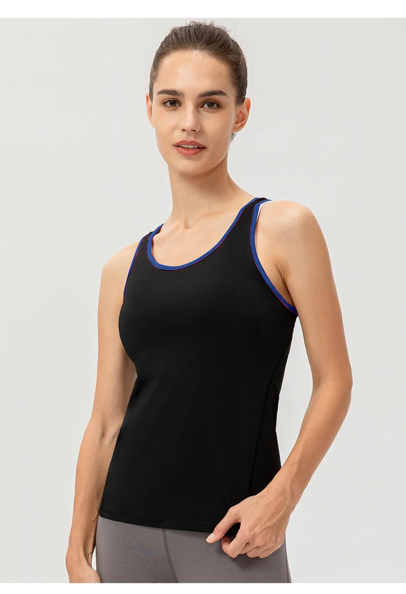 Women Casual Sport Yoga Vest Quick Dry Sports Running T-shirt Training Workout Yoga T-Shirt Running Gym Sports T-shirt Sleeveles