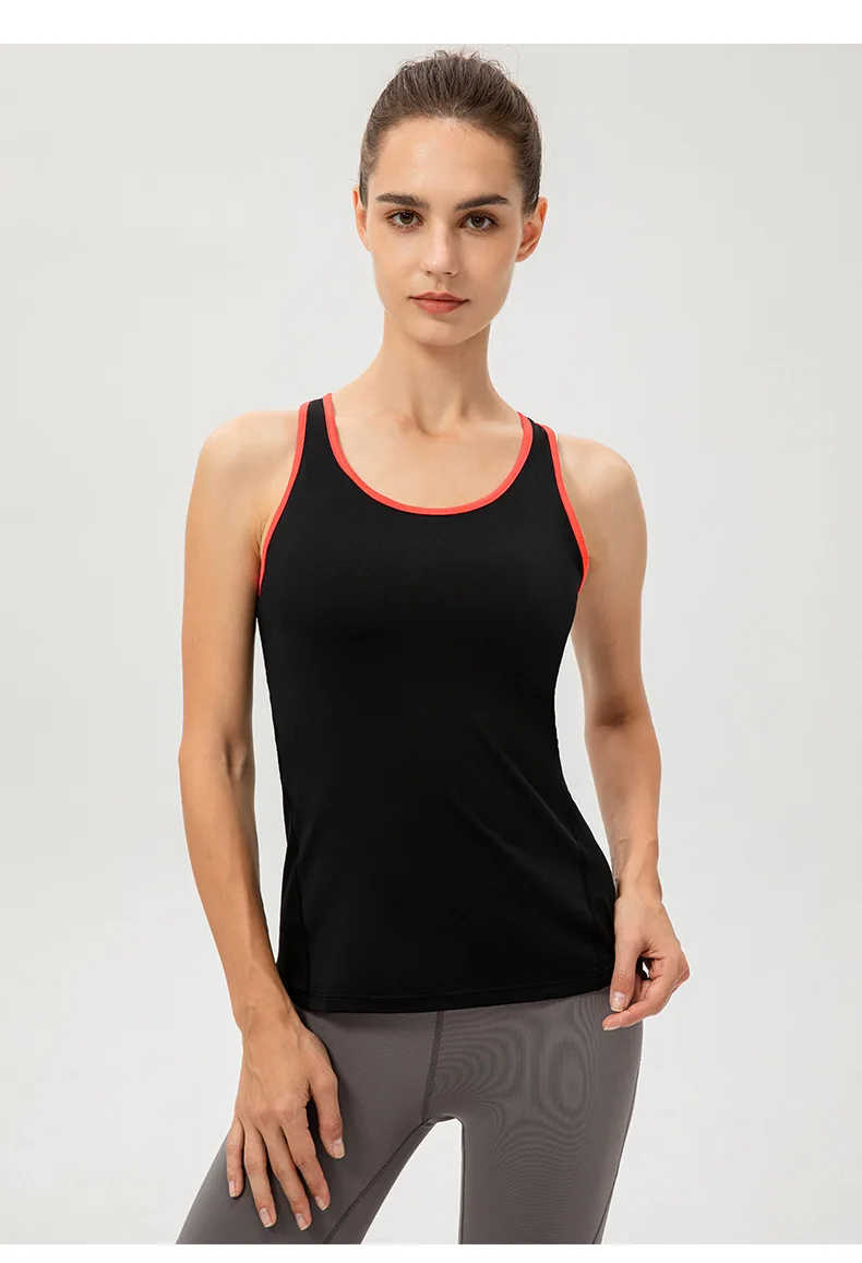 Women Casual Sport Yoga Vest Quick Dry Sports Running T-shirt Training Workout Yoga T-Shirt Running Gym Sports T-shirt Sleeveles