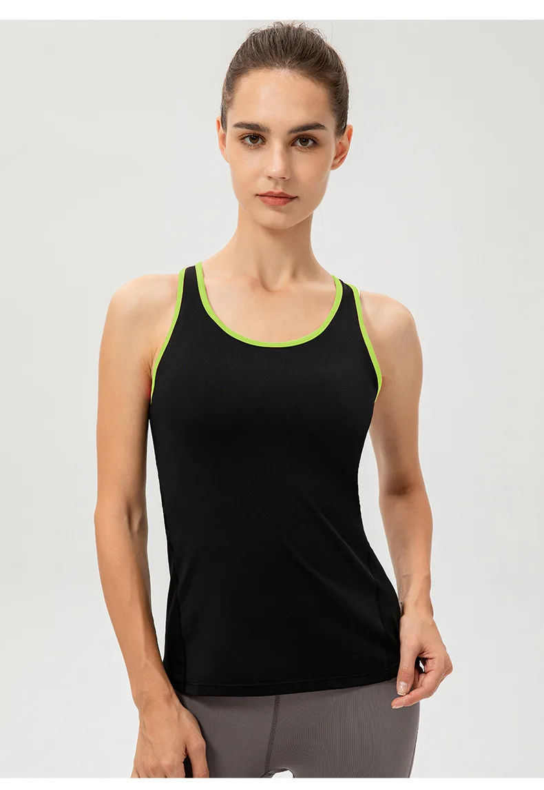 Women Casual Sport Yoga Vest Quick Dry Sports Running T-shirt Training Workout Yoga T-Shirt Running Gym Sports T-shirt Sleeveles