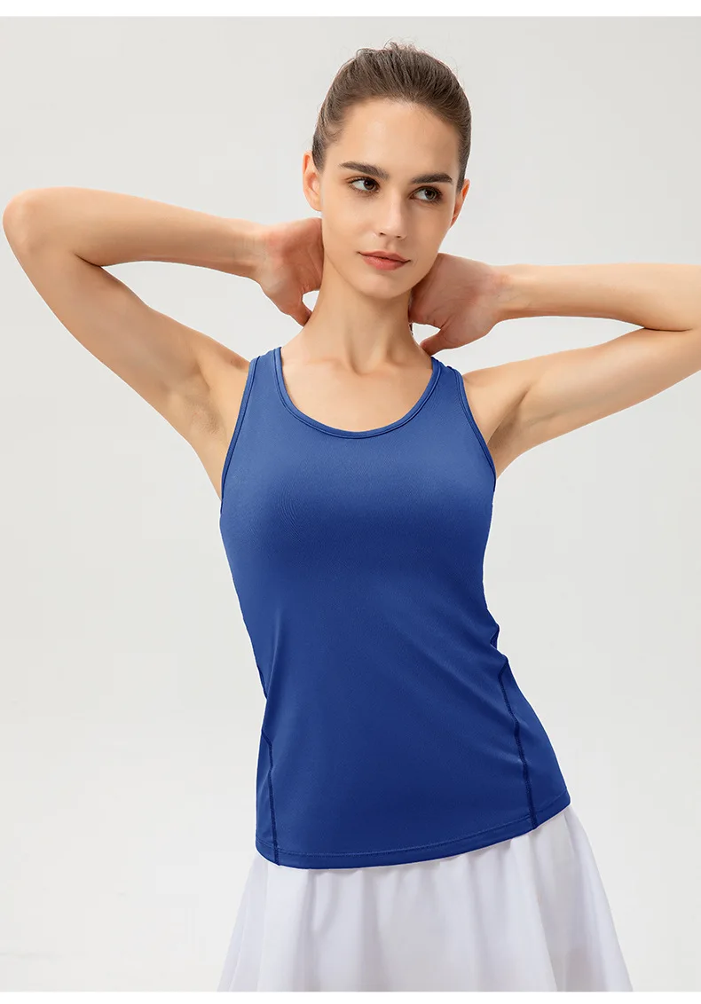 Women Casual Sport Yoga Vest Quick Dry Sports Running T-shirt Training Workout Yoga T-Shirt Running Gym Sports T-shirt Sleeveles