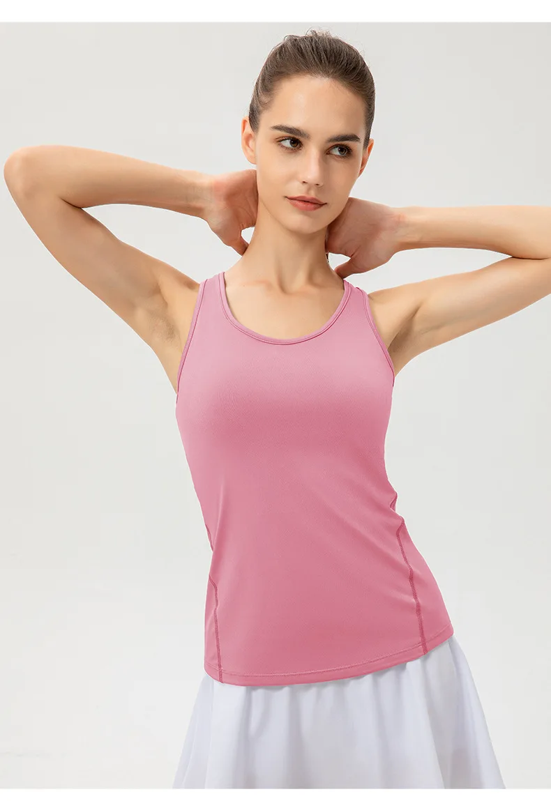 Women Casual Sport Yoga Vest Quick Dry Sports Running T-shirt Training Workout Yoga T-Shirt Running Gym Sports T-shirt Sleeveles