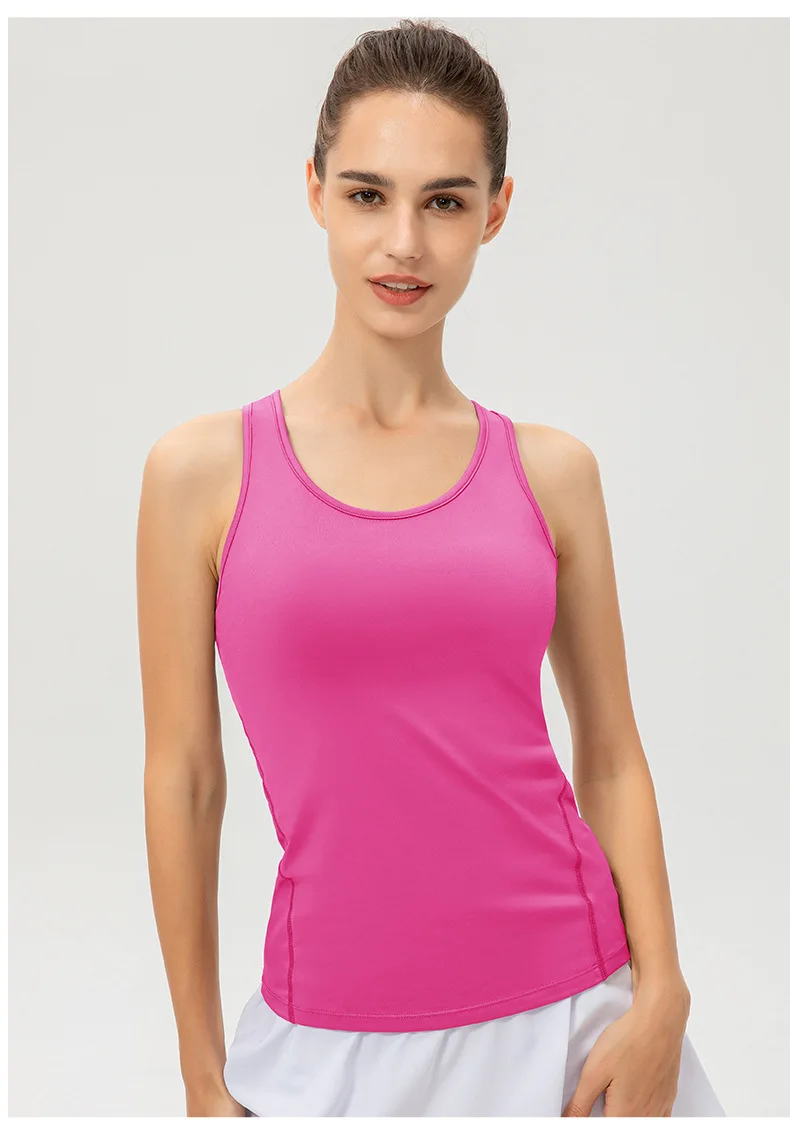 Women Casual Sport Yoga Vest Quick Dry Sports Running T-shirt Training Workout Yoga T-Shirt Running Gym Sports T-shirt Sleeveles