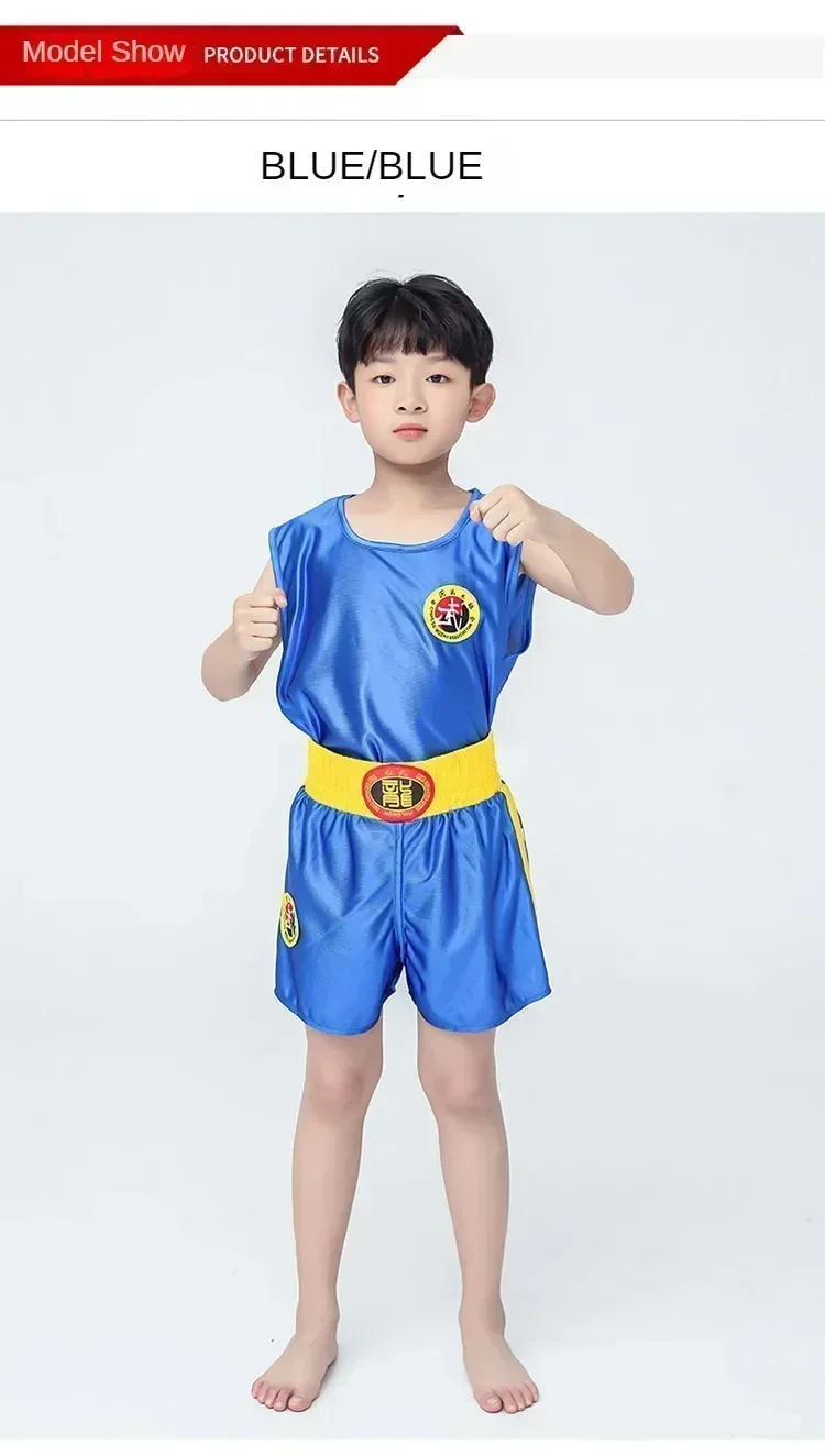 Sanda Clothing Fighting Shorts Sanda Clothing Muay Thai Male and Female Children's Martial Arts Performance Training Clothing