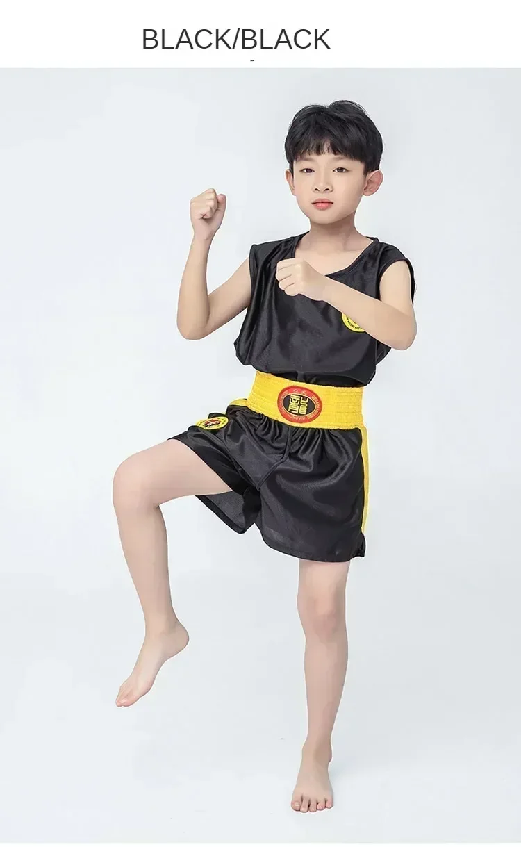 Sanda Clothing Fighting Shorts Sanda Clothing Muay Thai Male and Female Children's Martial Arts Performance Training Clothing