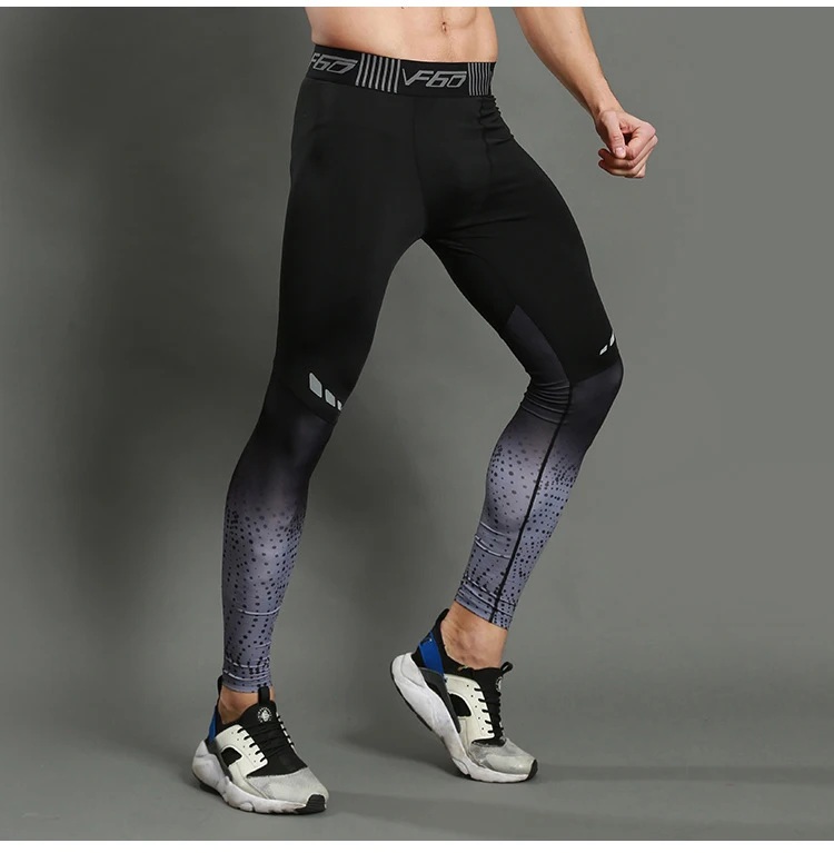 Men's Lycra Leggings Compression Sports Pants Cycling Running Basketball Football Sweatpants Fitness Tights Trousers Rash Guard