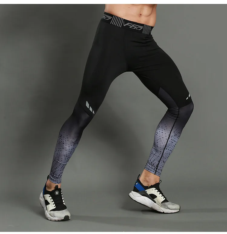 Men's Lycra Leggings Compression Sports Pants Cycling Running Basketball Football Sweatpants Fitness Tights Trousers Rash Guard