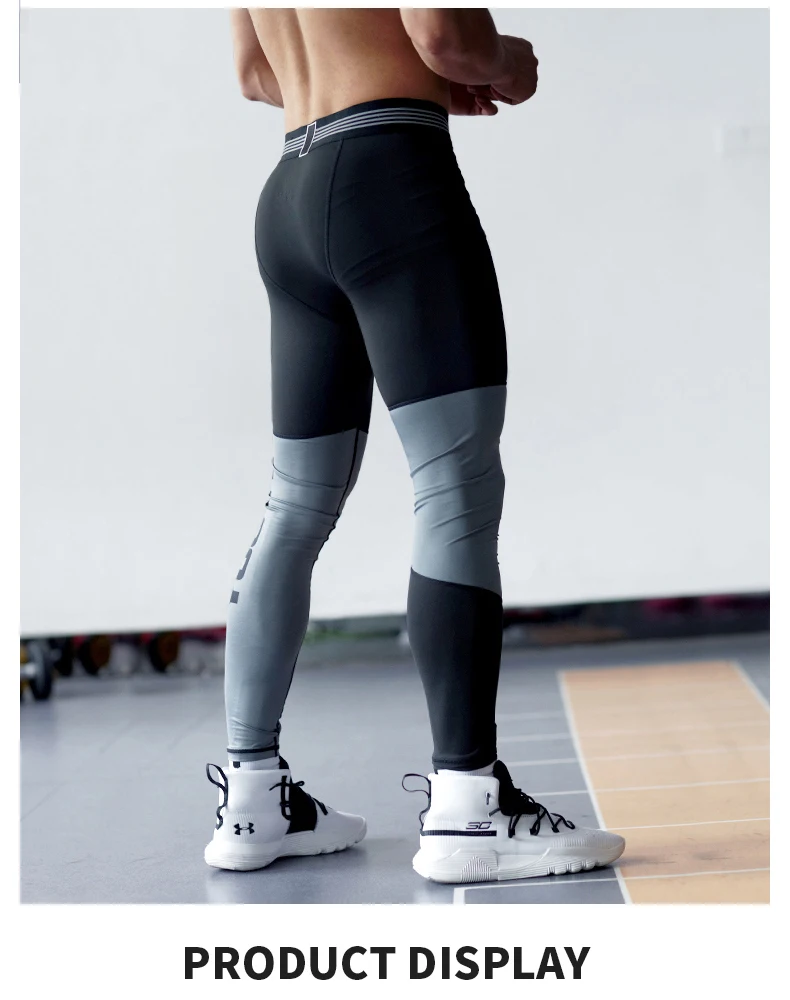 Men's Lycra Leggings Compression Sports Pants Cycling Running Basketball Football Sweatpants Fitness Tights Trousers Rash Guard