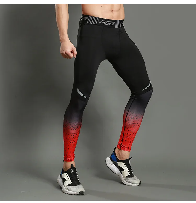 Men's Lycra Leggings Compression Sports Pants Cycling Running Basketball Football Sweatpants Fitness Tights Trousers Rash Guard