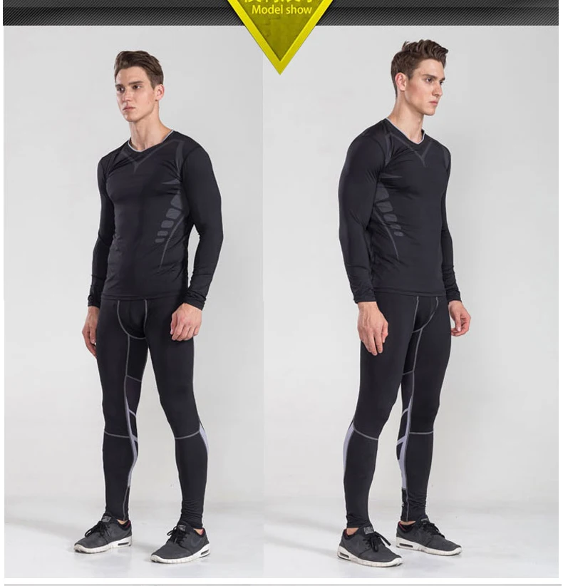 Men's Lycra Leggings Compression Sports Pants Cycling Running Basketball Football Sweatpants Fitness Tights Trousers Rash Guard