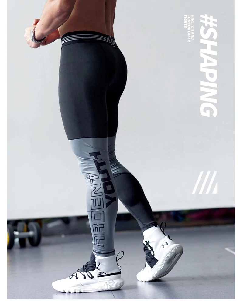 Men's Lycra Leggings Compression Sports Pants Cycling Running Basketball Football Sweatpants Fitness Tights Trousers Rash Guard
