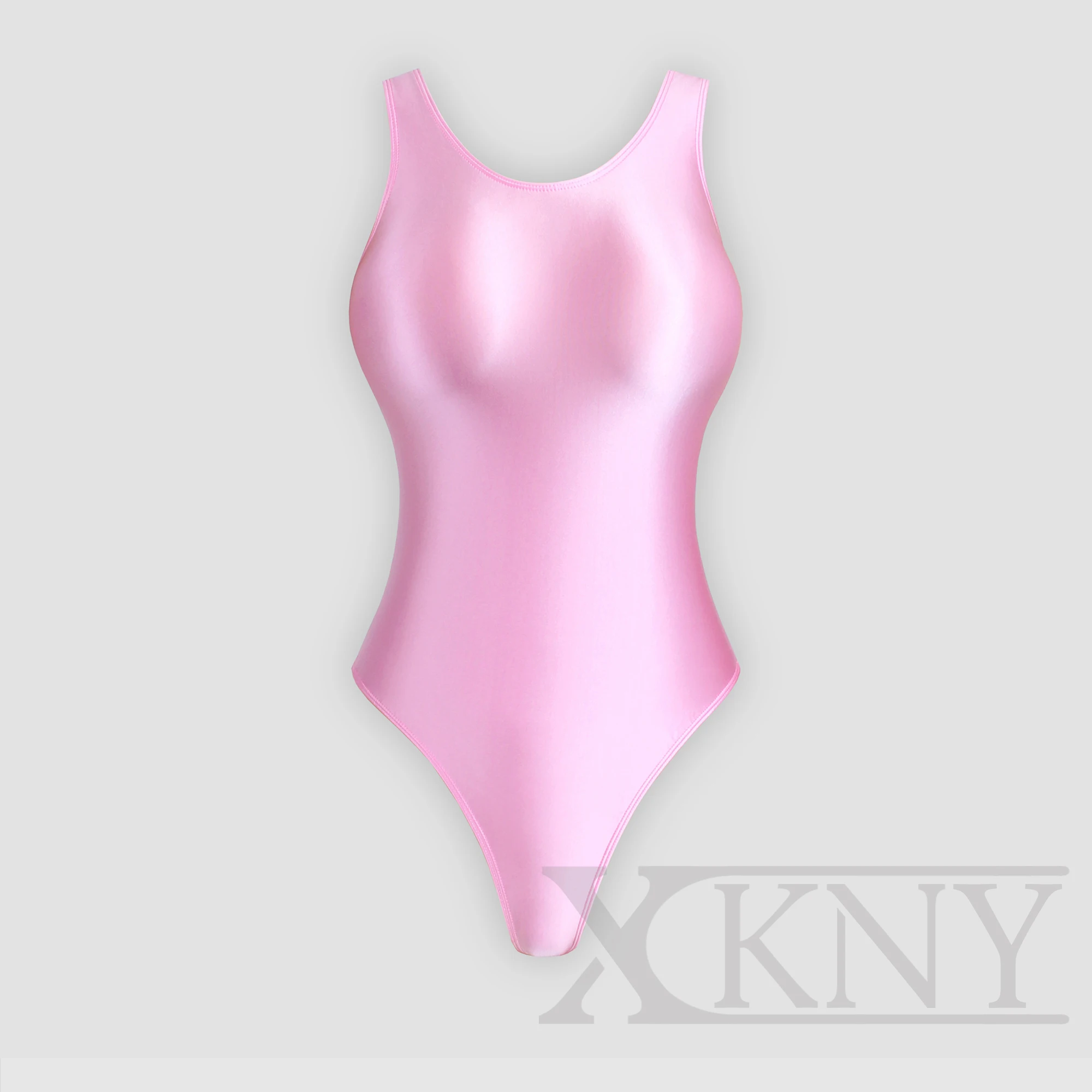 XClocKNYoung satin glossy swimsuit Satin Glossy Leotards One Piece swimsuit Sexy High-Cut Bikini Thong Bodysuit glossy swimsuit