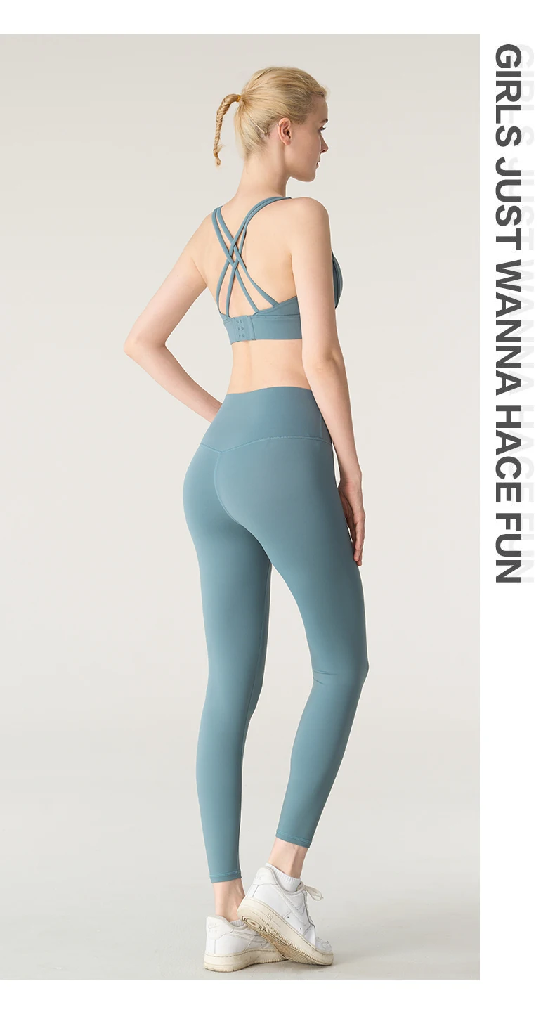 2 Piece Yoga Clothes Women's Tracksuit Athletic Wear Pilates Fitness Suit Gym Workout Push Up Clothes Sports Bra Leggings Suit