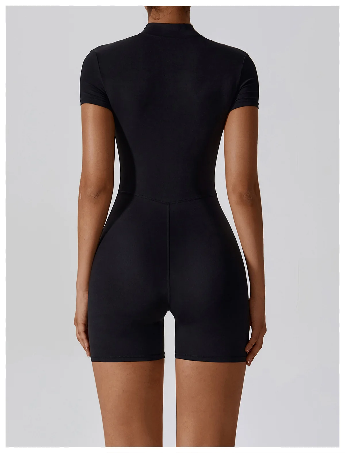Summer Zipper Jumpsuits Short Sleeve Yoga Bodysuit Women's Yoga Set Gym Tracksuit Push-up Workout Clothes Dance Fitness Bodysuit