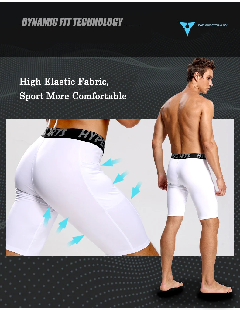 Men Running Short Quick Dry Leggings Mens Compression Tights Gym Fitness Sport Shorts Male Trunks