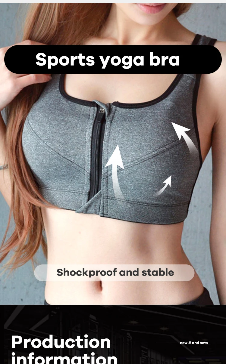 CZGUKE Yoga Fitness Bra Shock-absorbing Sports Bra Breathable and Quick Drying Training Running WOMEN'S Underwear