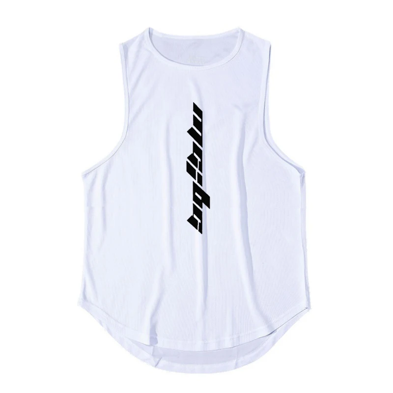 Summer Mens Running Vest Loose Gym Bodybuilding Fitness Sports Polyester Quick Dry Mesh Marathon Training Basketball Tank Top