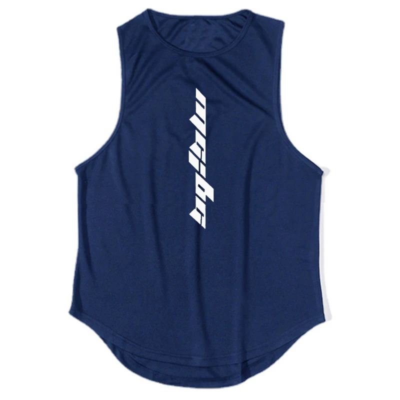 Summer Mens Running Vest Loose Gym Bodybuilding Fitness Sports Polyester Quick Dry Mesh Marathon Training Basketball Tank Top
