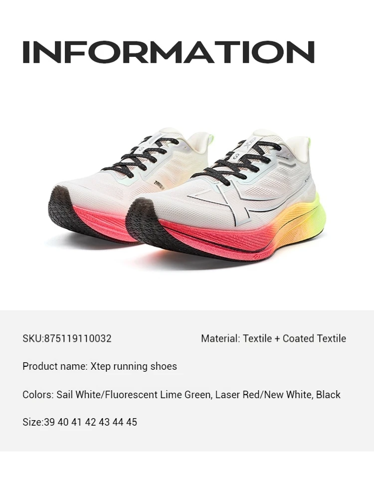 Xtep Women Running Shoes 2000km 3.0 2025 Spring Lightweight Cushioned Wear-Resistant Training Jogging Sneakers 875118110034