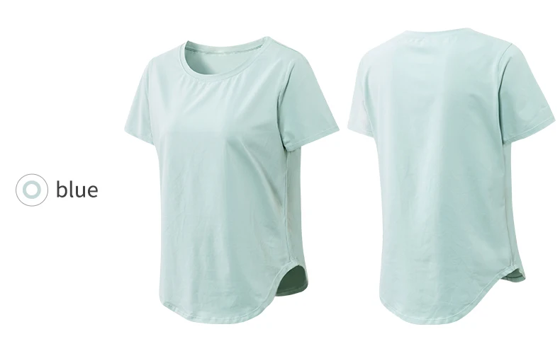 Women Yoga Top Solid Short Sleeve Sport T-Shirt Loose Fitness Yoga Top Gym Shirt Casual Running Top Training Shirt