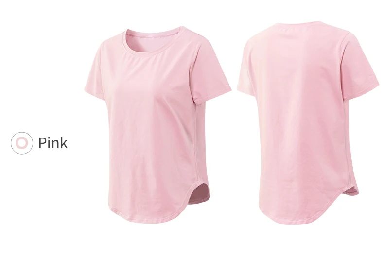 Women Yoga Top Solid Short Sleeve Sport T-Shirt Loose Fitness Yoga Top Gym Shirt Casual Running Top Training Shirt