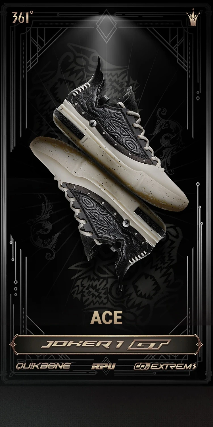 361 Degrees Joker 1 GT Men Basketball Shoes New Trendy Leather Breathable Shock-Absorbing Wear-resistant Male Sneakers 672511103