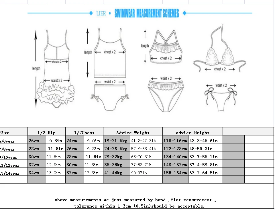 Print Summer Girls Kids Bikinis Set 5-14 Years Ruffle Kids Swimwear Swimsuit Children Bandage Swimming Bathing Suit Beachwear