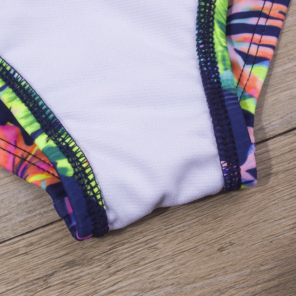 Print Summer Girls Kids Bikinis Set 5-14 Years Ruffle Kids Swimwear Swimsuit Children Bandage Swimming Bathing Suit Beachwear