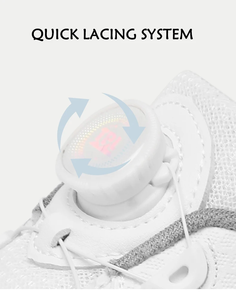 White Golf Shoes Men Women Waterproof Golf Sneakers Non-slip Spikeless Golf Trainers Leather Outdoor Sports Leather Golf Shoes