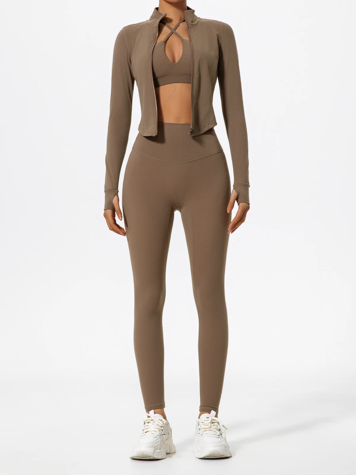 Hearuisavy Summer Ultra-Soft Fabrics Tight Sports Jackets Women Zipper Gym Yoga Clothes Female Quick-Dry Long Sleeve Sportswear