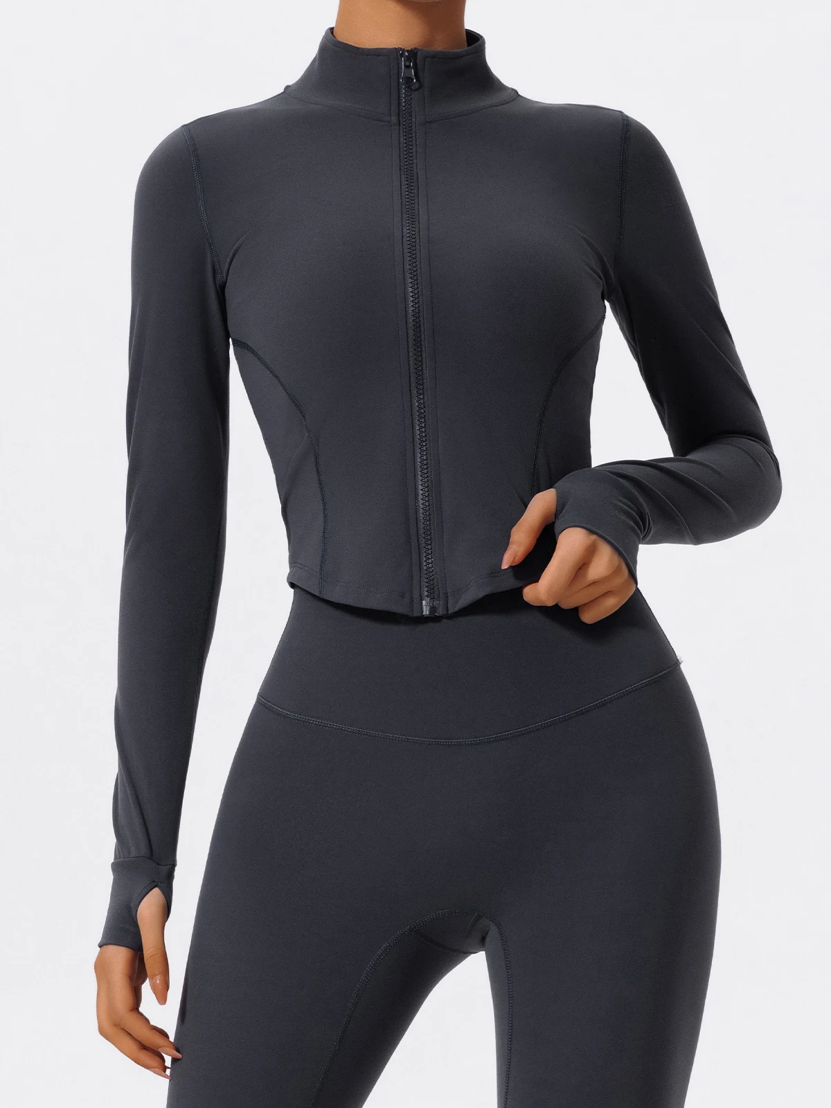 Hearuisavy Summer Ultra-Soft Fabrics Tight Sports Jackets Women Zipper Gym Yoga Clothes Female Quick-Dry Long Sleeve Sportswear