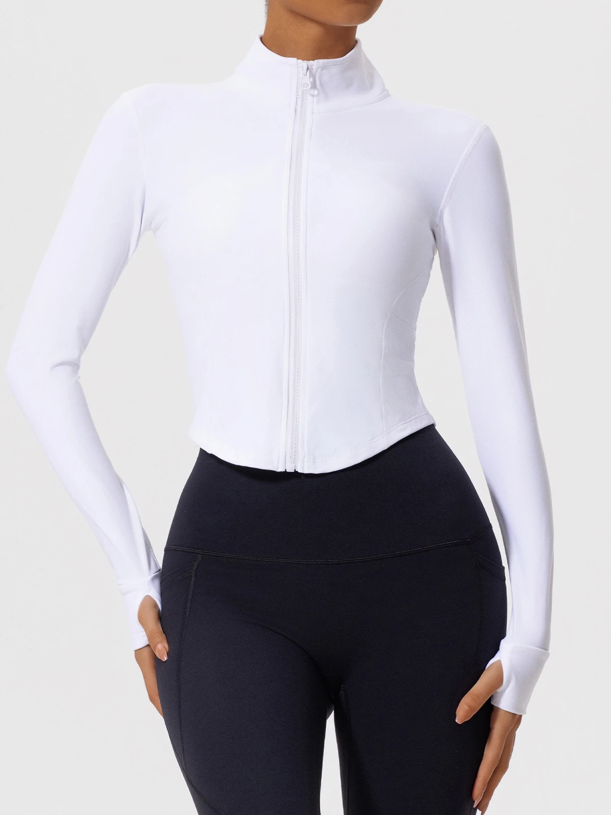 Hearuisavy Summer Ultra-Soft Fabrics Tight Sports Jackets Women Zipper Gym Yoga Clothes Female Quick-Dry Long Sleeve Sportswear