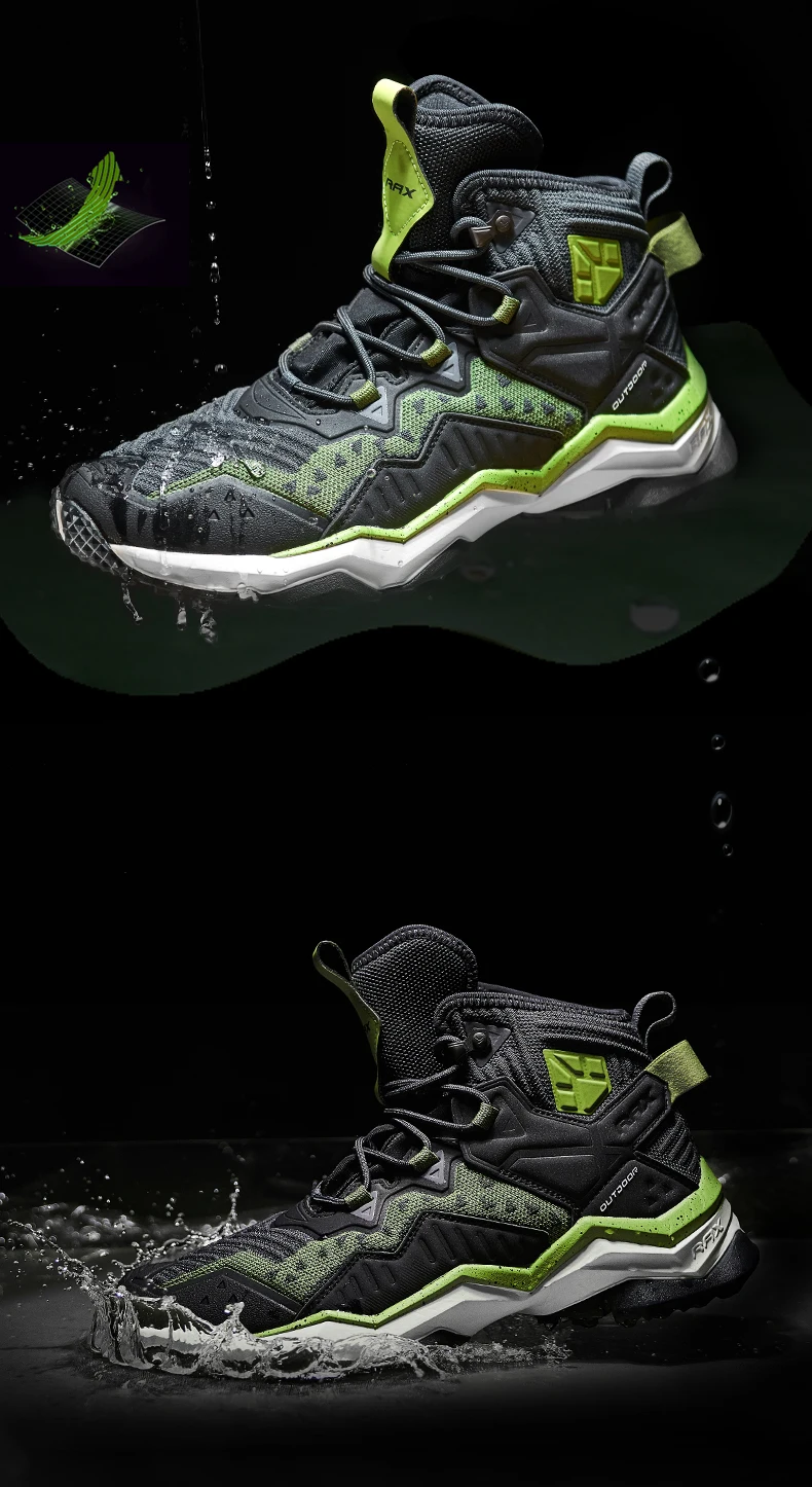 RAX Men Hiking Shoes winter Waterproof Outdoor Sneaker Men Leather Trekking Boots Trail Camping Climbing Hunting Sneakers Women
