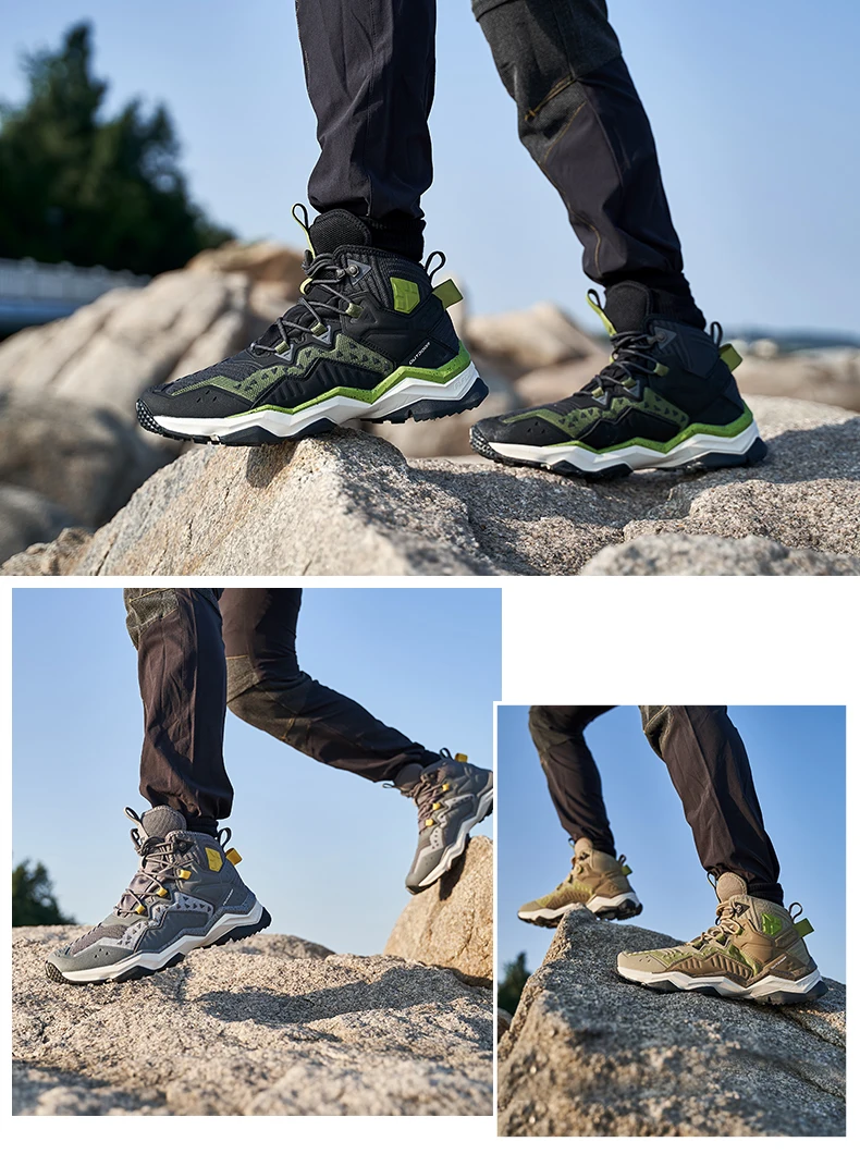 RAX Men Hiking Shoes winter Waterproof Outdoor Sneaker Men Leather Trekking Boots Trail Camping Climbing Hunting Sneakers Women
