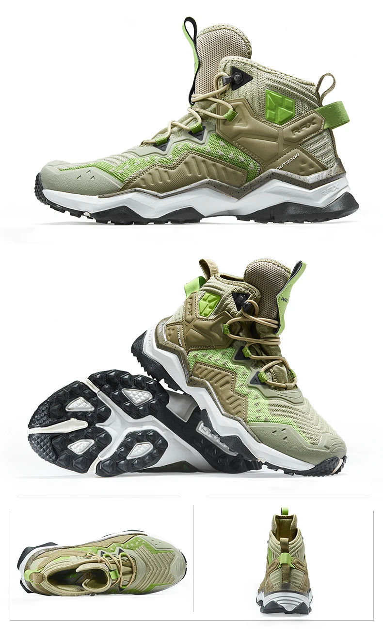RAX Men Hiking Shoes winter Waterproof Outdoor Sneaker Men Leather Trekking Boots Trail Camping Climbing Hunting Sneakers Women