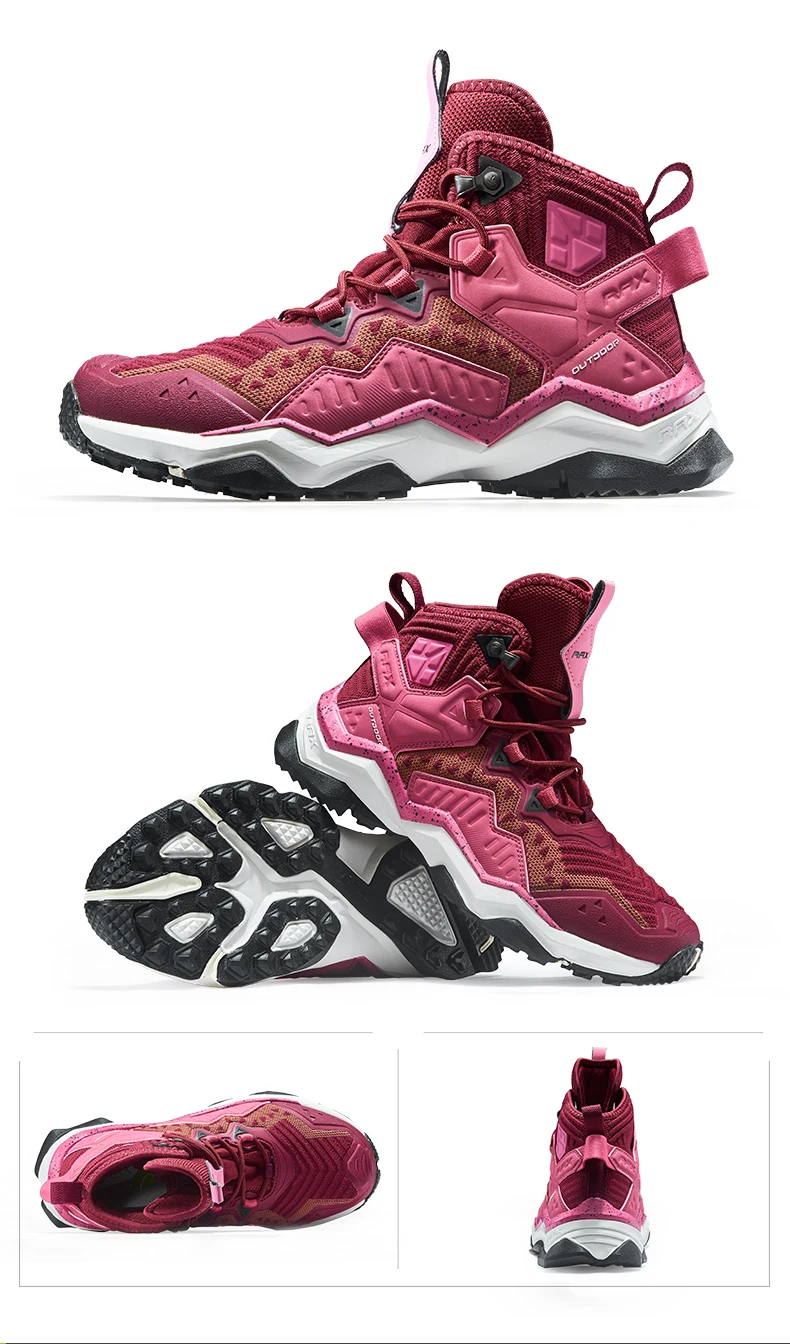 RAX Men Hiking Shoes winter Waterproof Outdoor Sneaker Men Leather Trekking Boots Trail Camping Climbing Hunting Sneakers Women