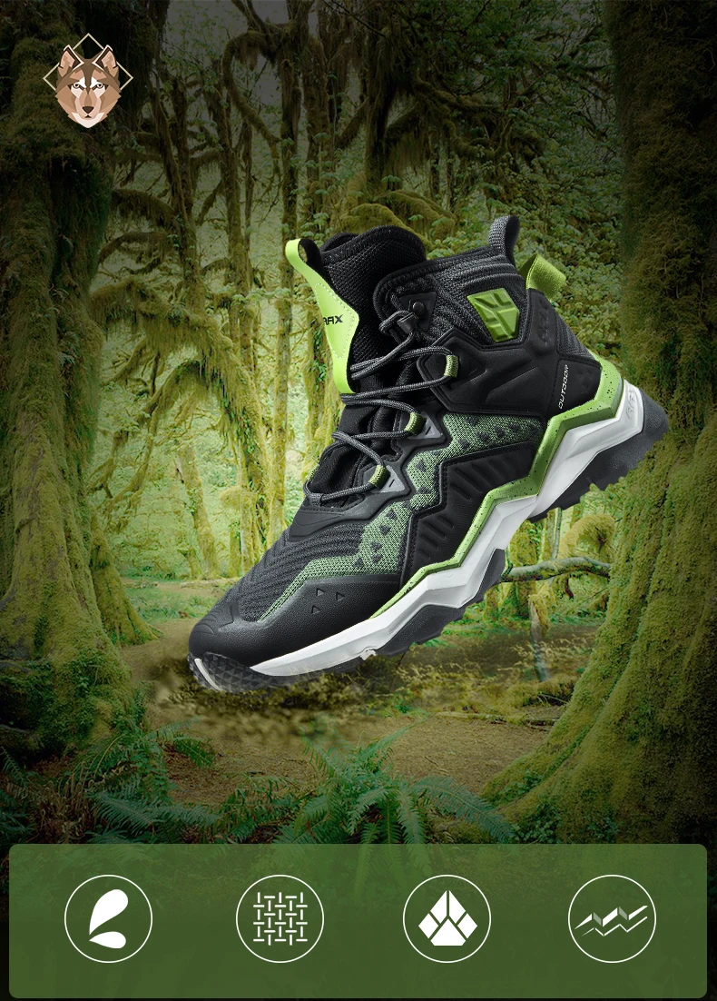 RAX Men Hiking Shoes winter Waterproof Outdoor Sneaker Men Leather Trekking Boots Trail Camping Climbing Hunting Sneakers Women