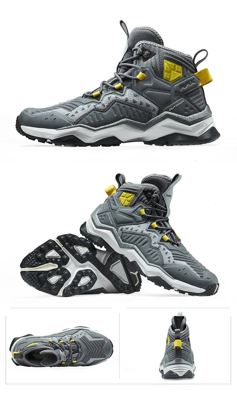 RAX Men Hiking Shoes winter Waterproof Outdoor Sneaker Men Leather Trekking Boots Trail Camping Climbing Hunting Sneakers Women