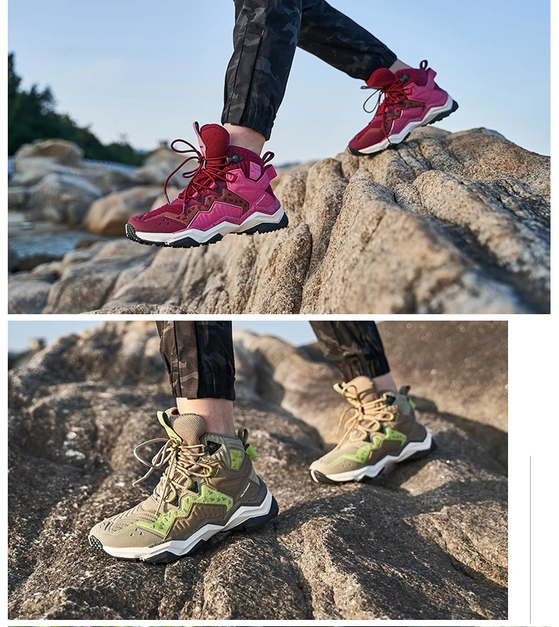 RAX Men Hiking Shoes winter Waterproof Outdoor Sneaker Men Leather Trekking Boots Trail Camping Climbing Hunting Sneakers Women